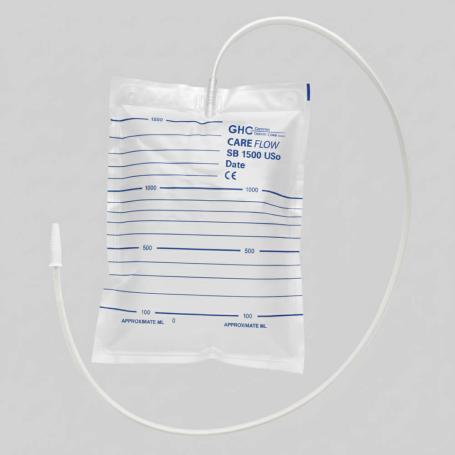 Poche à urine Careflow 2,0 L, non stérile, tube de 90 cm avec raccord en T, 10 pièces